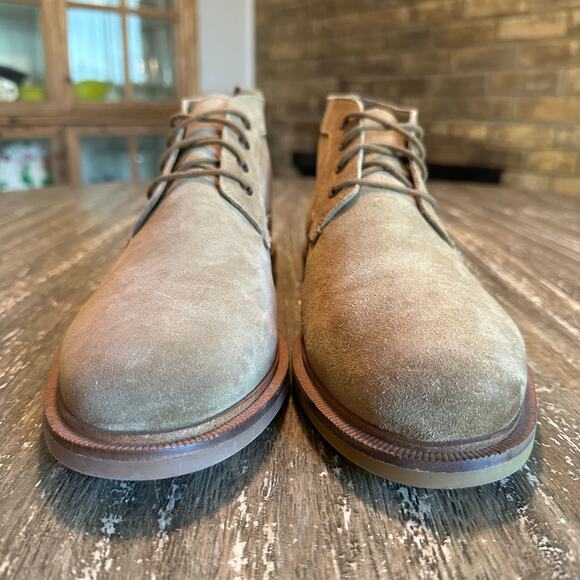 NWOB Clarks Foxwell Mid Leather Suede Boots Dark Sand Men’s Size 10M main image 9